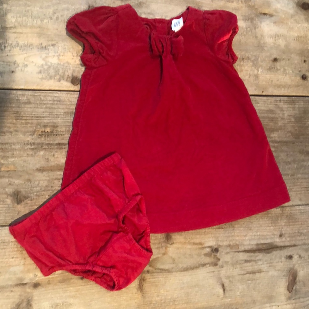 Baby gap red corduroy dress